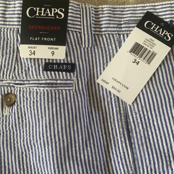 SZ 32 Chaps Seersucker Shorts - Picture 6 of 9